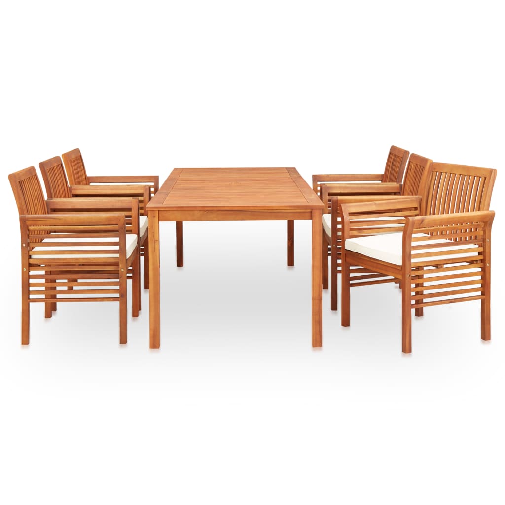 vidaXL 7-cz. zestaw mebli ogrodowych z poduszkami, drewno akacjowe