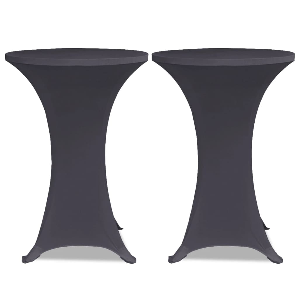 vidaXL Elastyczne pokrowce na stół, 4 szt., 60 cm, antracytowe
