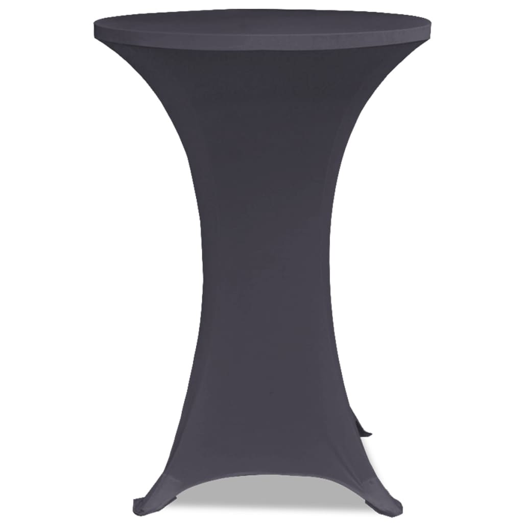 vidaXL Elastyczne pokrowce na stół, 4 szt., 70 cm, antracytowe