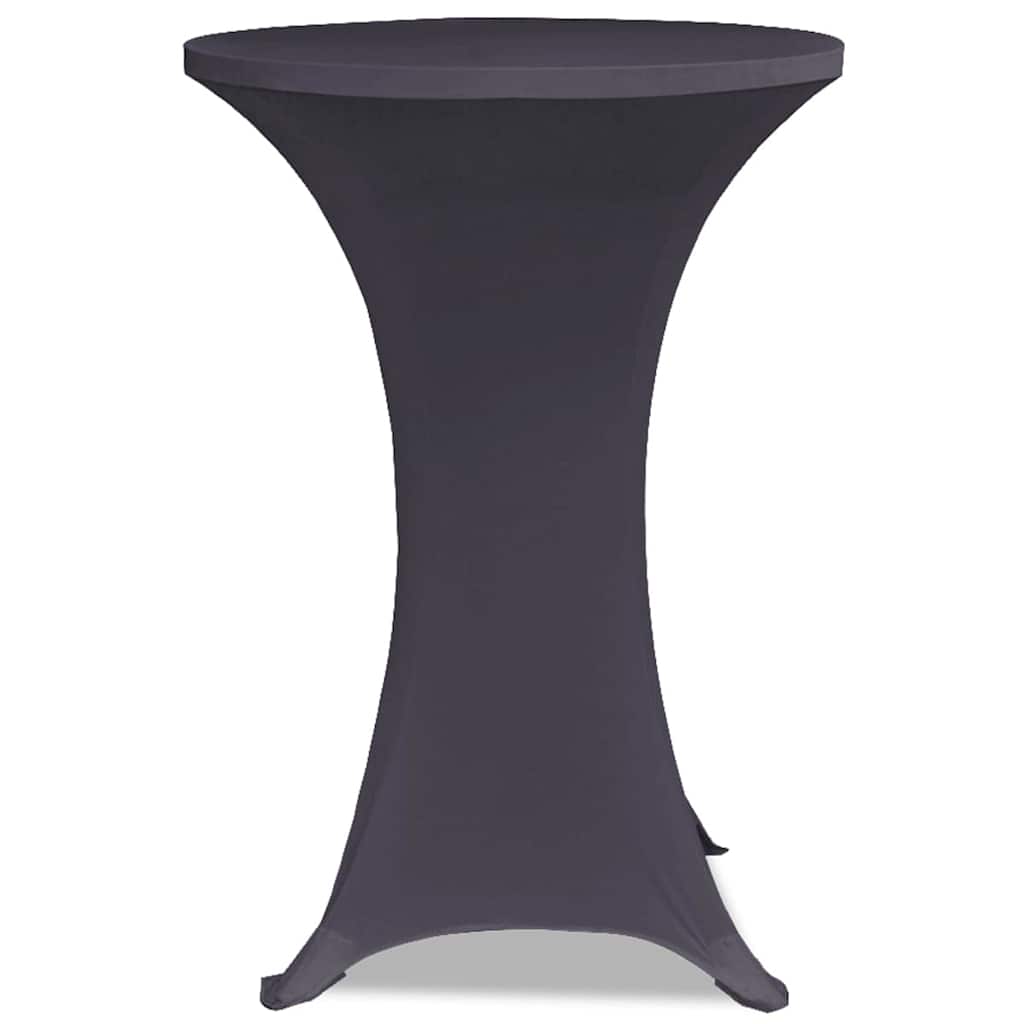 vidaXL Elastyczne pokrowce na stół, 4 szt., 80 cm, antracytowe