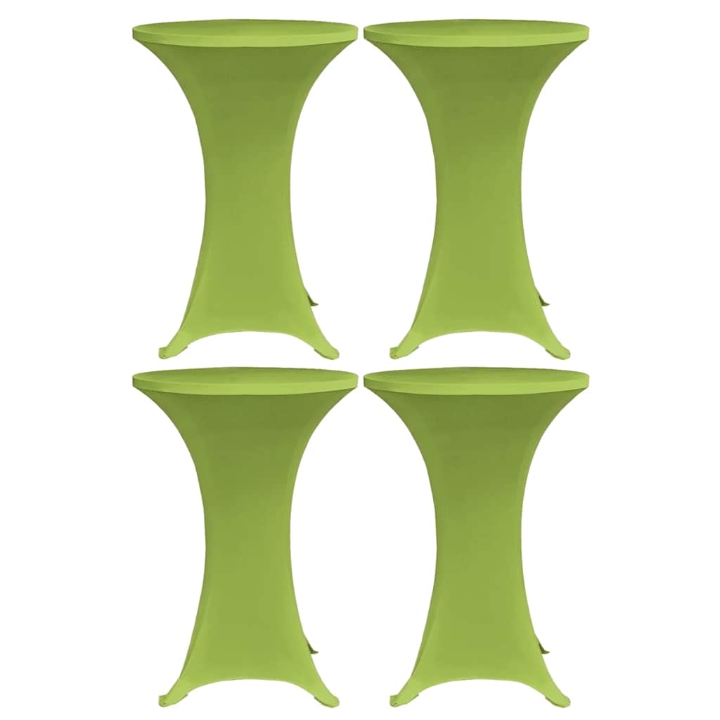 vidaXL Elastyczne pokrowce na stół, 4 szt., 60 cm, zielone