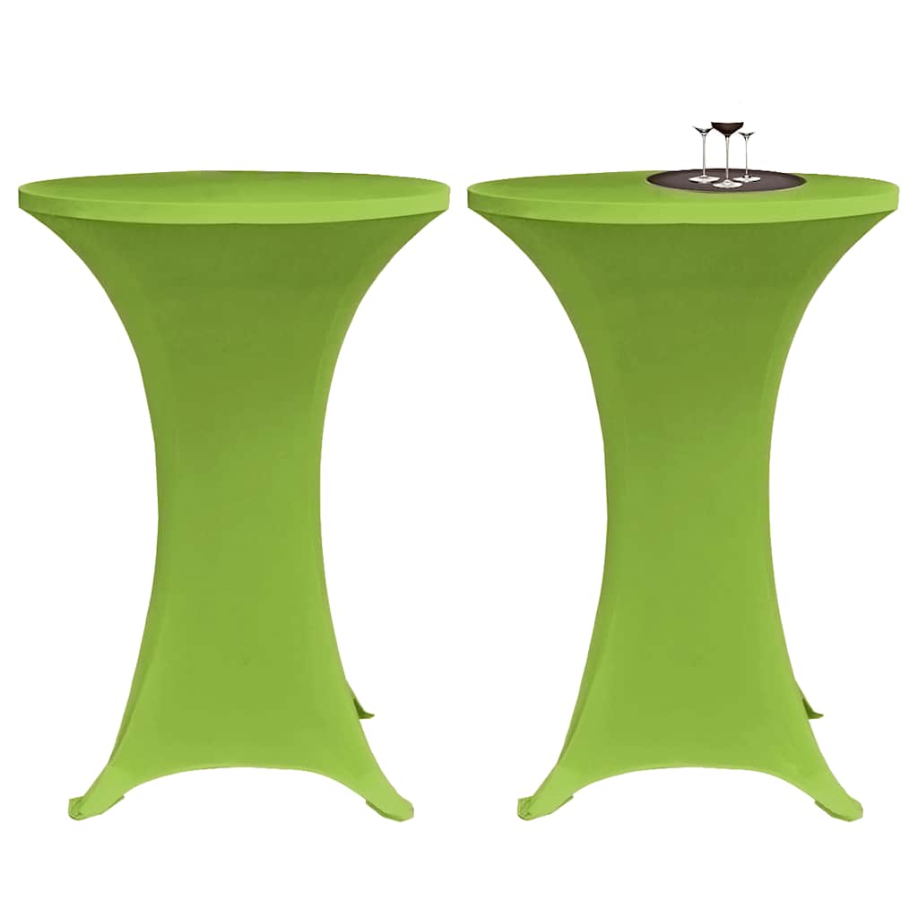 vidaXL Elastyczne pokrowce na stół, 4 szt., 60 cm, zielone