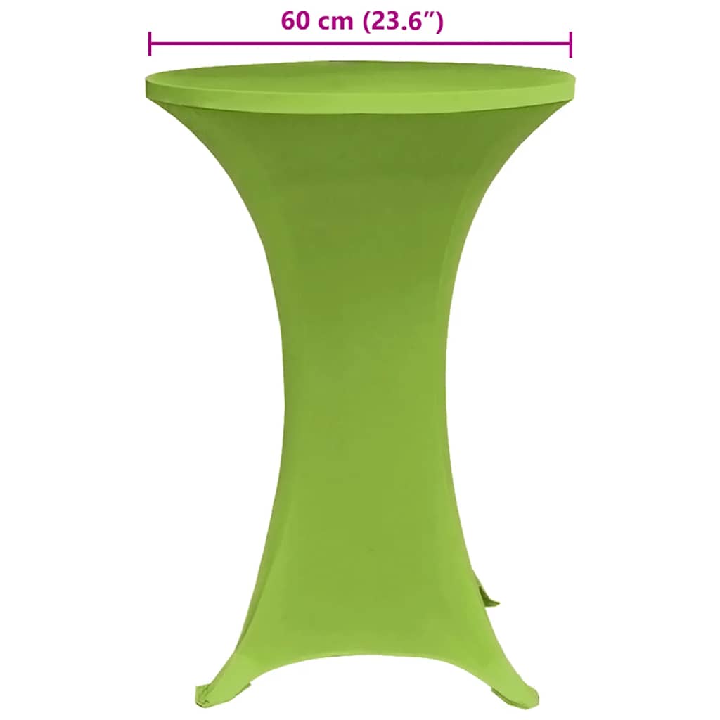 vidaXL Elastyczne pokrowce na stół, 4 szt., 60 cm, zielone