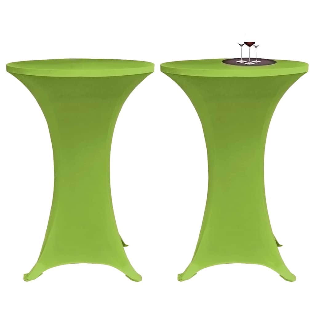 vidaXL Elastyczne pokrowce na stół, 4 szt., 70 cm, zielone