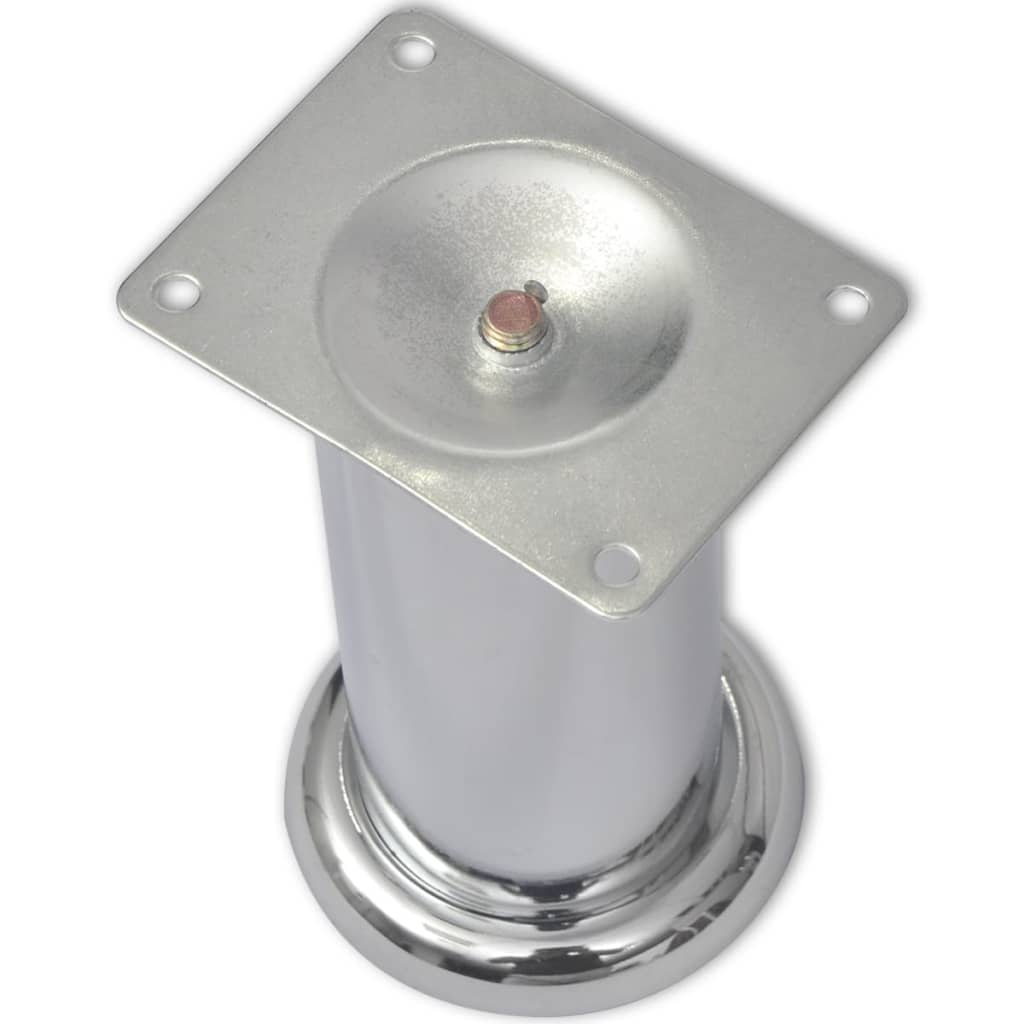 vidaXL Okrągłe nóżki do sofy, 8 szt., chromowe, 120 mm
