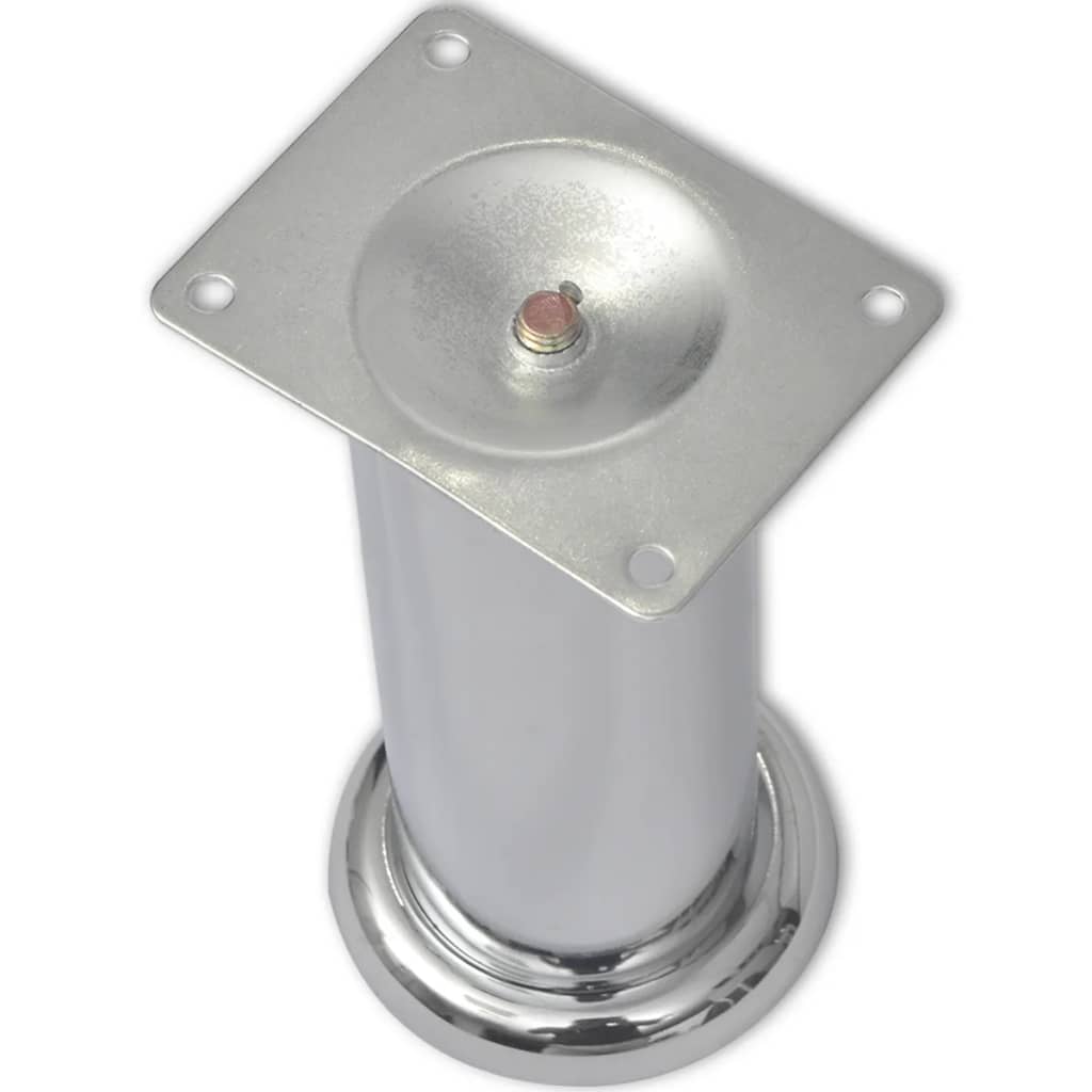 vidaXL Okrągłe nóżki do sofy, 8 szt., chromowe, 180 mm
