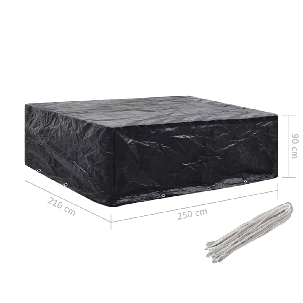 vidaXL Pokrowce na meble ogrodowe, 2 szt., 8 oczek, 250x210x90 cm