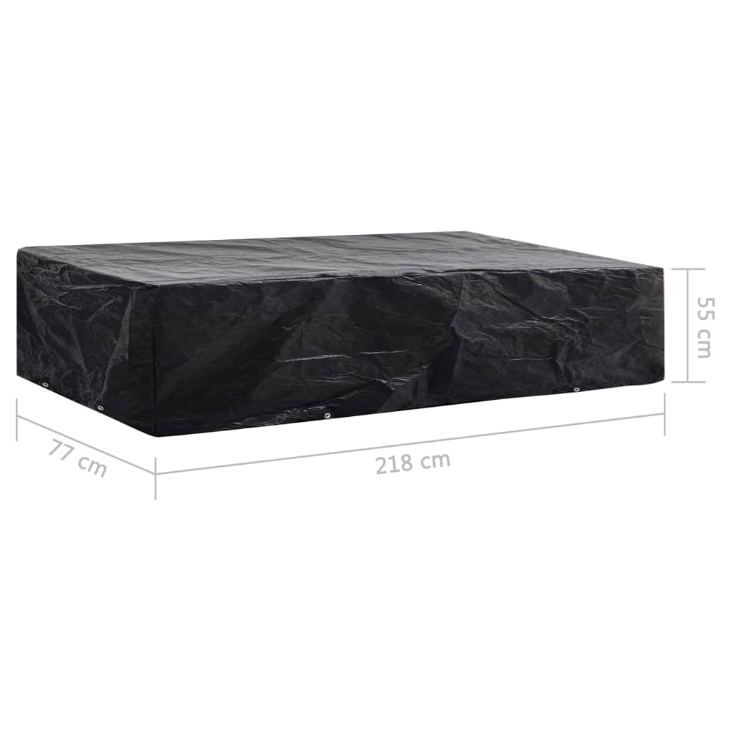 vidaXL Pokrowce na leżak ogrodowy, 2 szt., 8 oczek, 218 x 77 x 55 cm