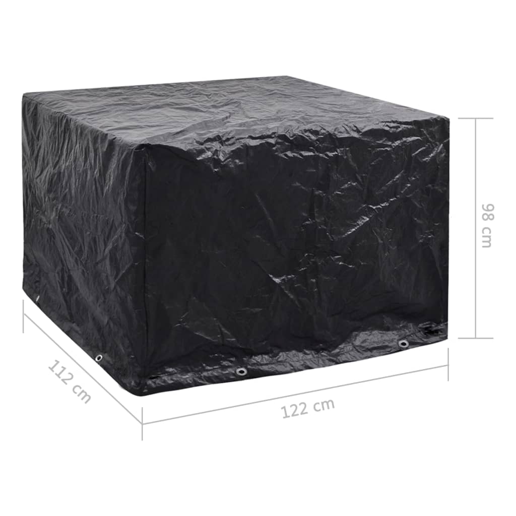 vidaXL Pokrowce na meble ogrodowe, 2 szt., 8 oczek, 122x112x98 cm