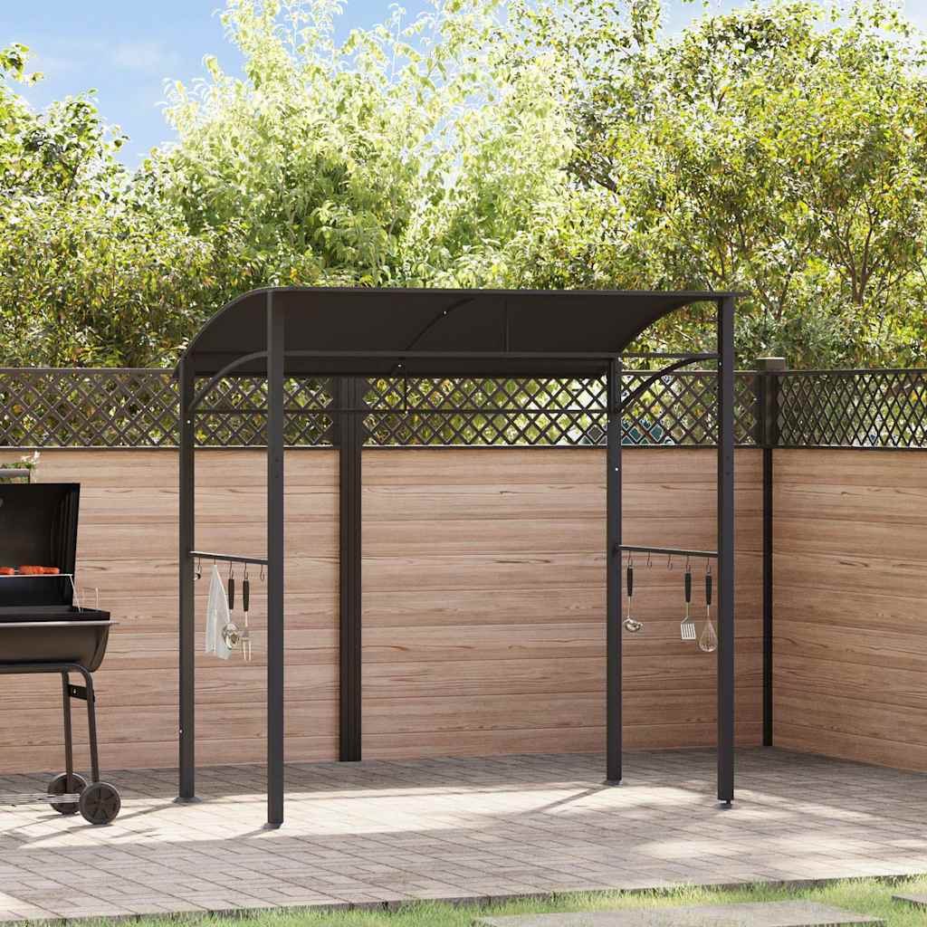 vidaXL Altanka nad grill, 215x150x220 cm, antracytowa, stal