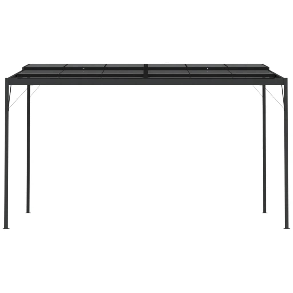 vidaXL Altana ogrodowa, antracytowa, 4x3x2,5 m, aluminium i stal