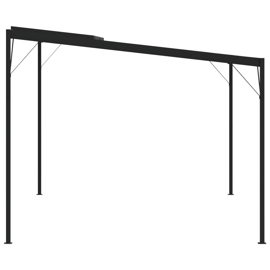 vidaXL Altana ogrodowa, antracytowa, 4x3x2,5 m, aluminium i stal