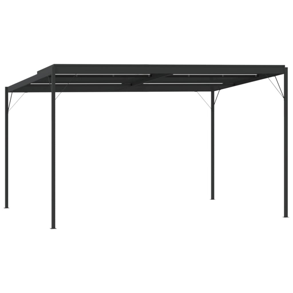 vidaXL Altana ogrodowa, antracytowa, 4x3x2,5 m, aluminium i stal