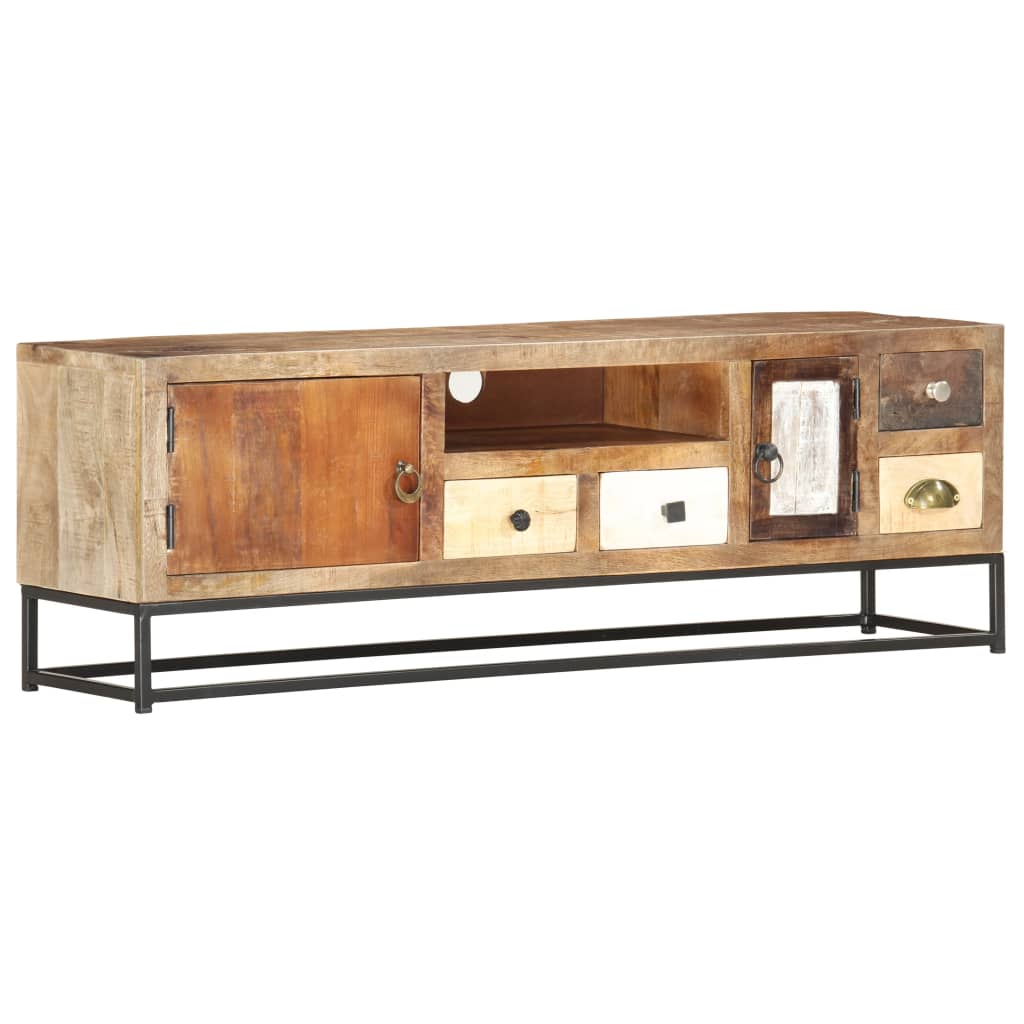 vidaXL Szafka pod TV, 120x30x40 cm, lite drewno odzyskane