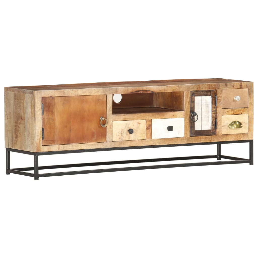 vidaXL Szafka pod TV, 120x30x40 cm, lite drewno odzyskane