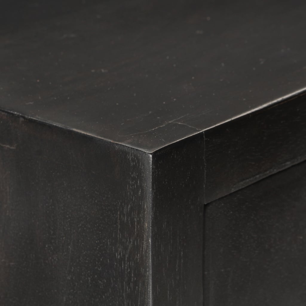 vidaXL Komoda, czarno-złota, 45 x 30 x 105 cm, lite drewno mango