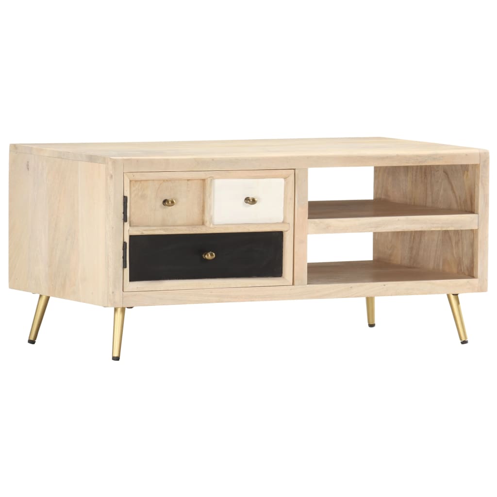vidaXL Stolik kawowy, 90 x 45 x 40 cm, lite drewno mango