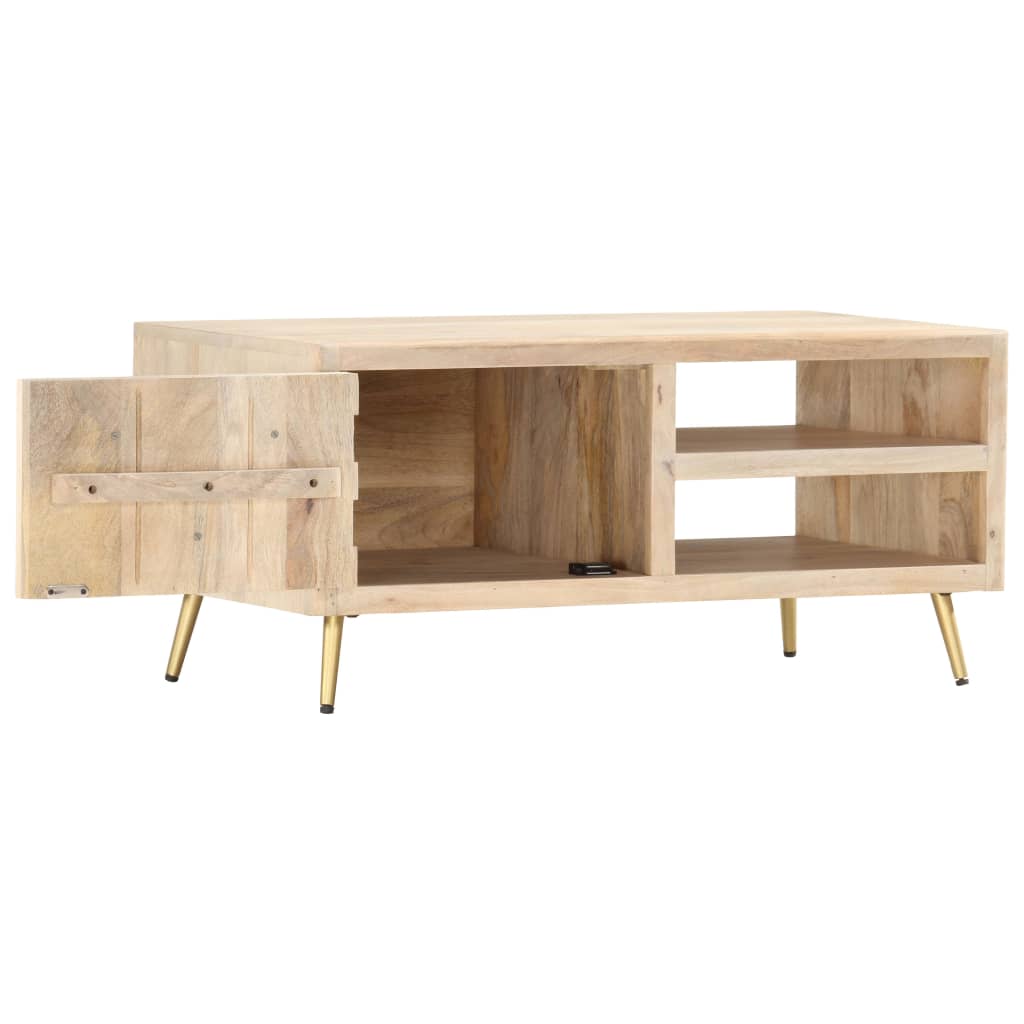 vidaXL Stolik kawowy, 90 x 45 x 40 cm, lite drewno mango
