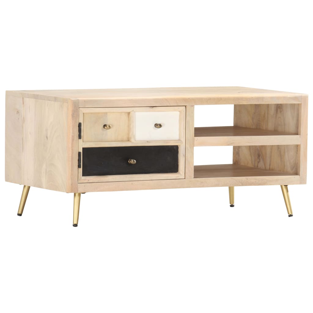 vidaXL Stolik kawowy, 90 x 45 x 40 cm, lite drewno mango