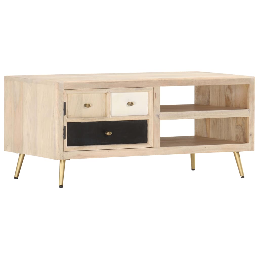 vidaXL Stolik kawowy, 90 x 45 x 40 cm, lite drewno mango