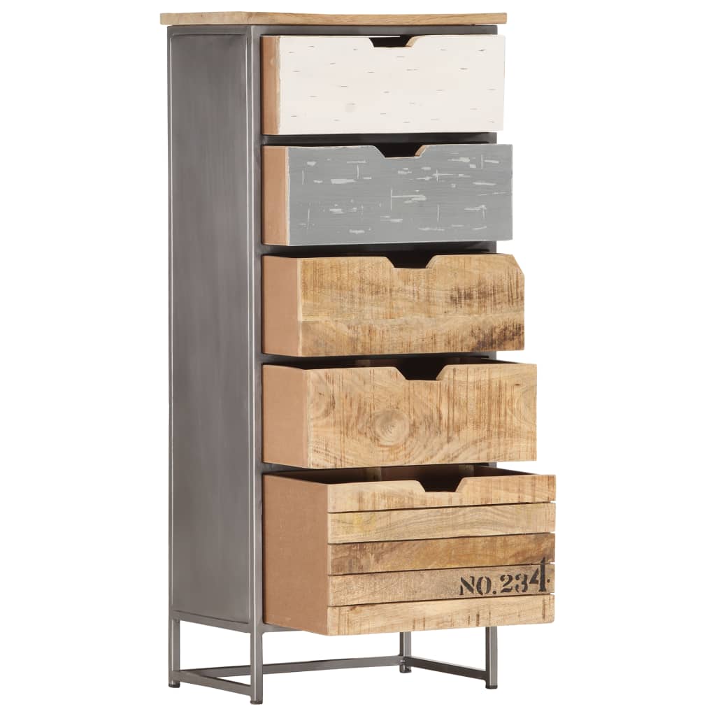 vidaXL Komoda, 45 x 30 x 105 cm, lite drewno mango