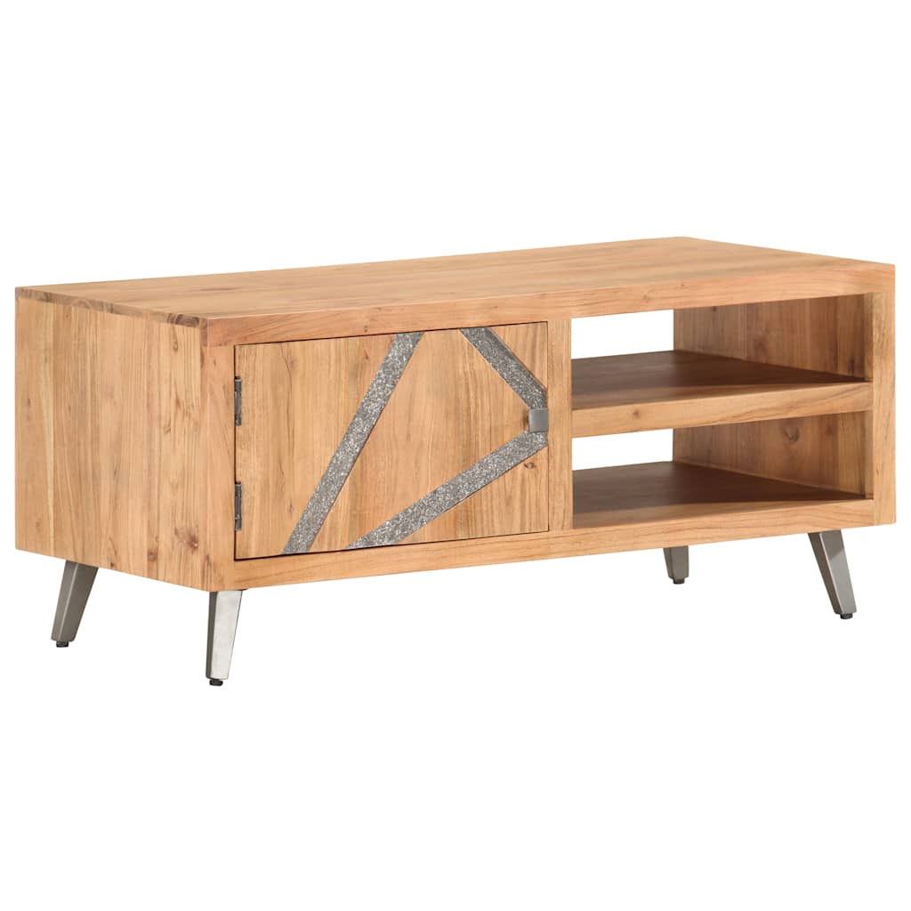 vidaXL Stolik kawowy, 90 x 45 x 40 cm, lite drewno akacjowe