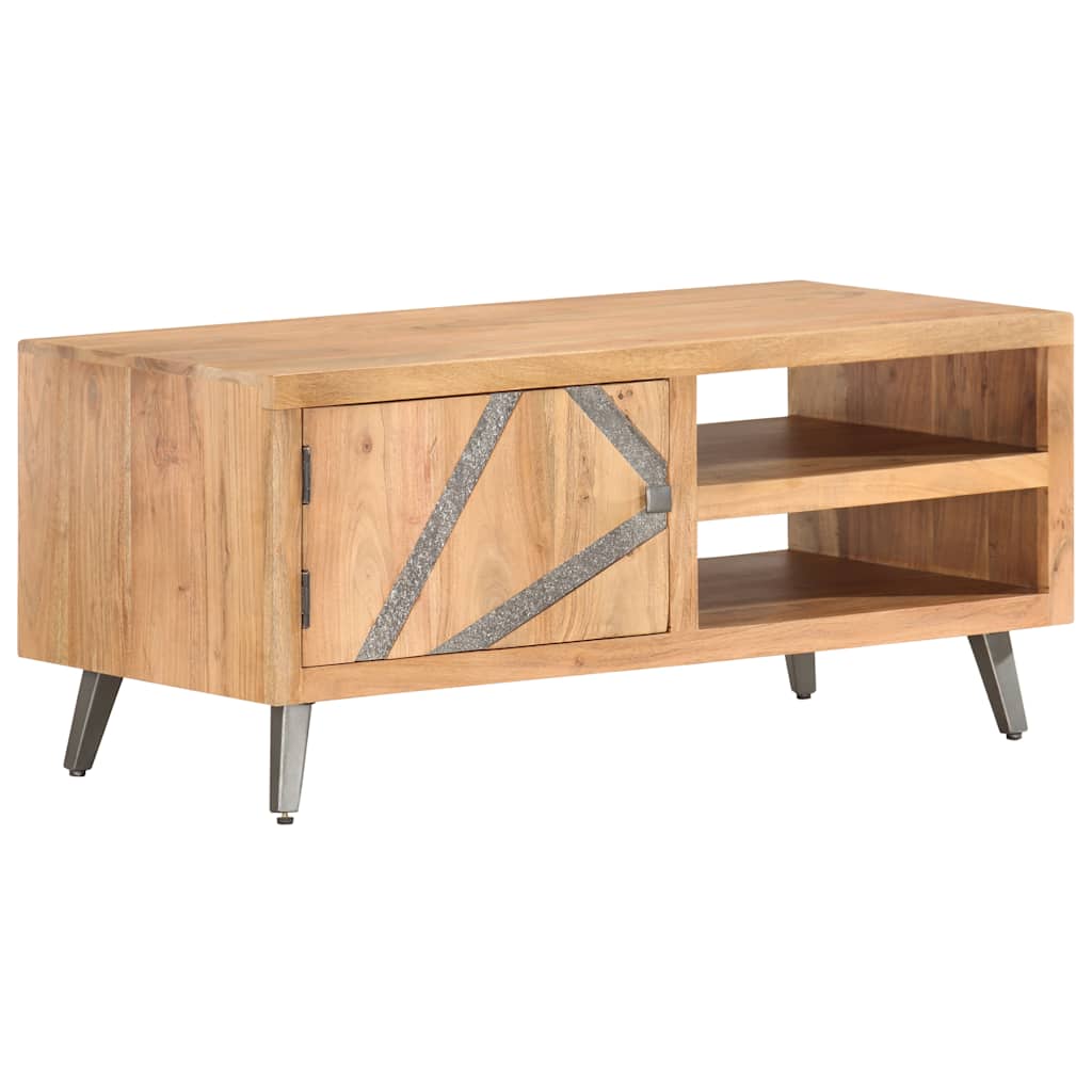vidaXL Stolik kawowy, 90 x 45 x 40 cm, lite drewno akacjowe