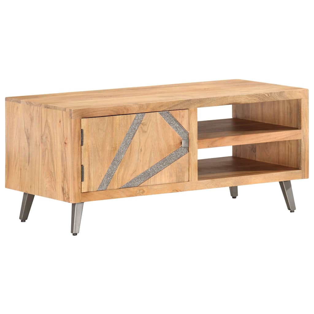 vidaXL Stolik kawowy, 90 x 45 x 40 cm, lite drewno akacjowe