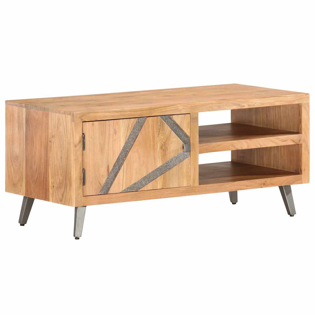vidaXL Stolik kawowy, 90 x 45 x 40 cm, lite drewno akacjowe