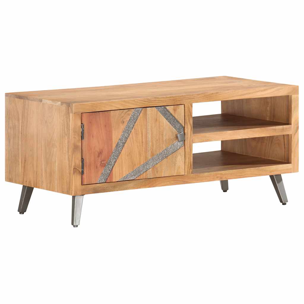 vidaXL Stolik kawowy, 90 x 45 x 40 cm, lite drewno akacjowe