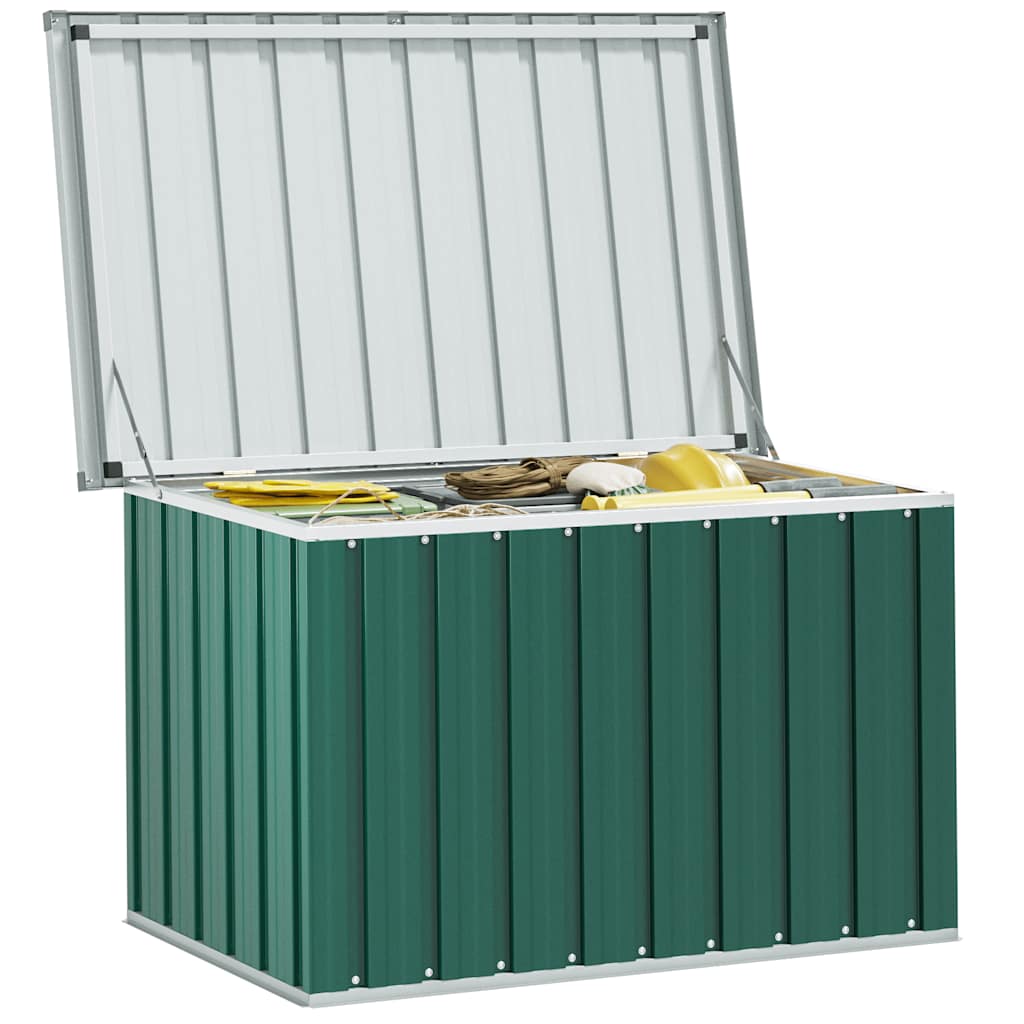 vidaXL Skrzynia ogrodowa zielona 109x67x65 cm