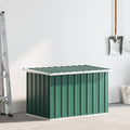 vidaXL Skrzynia ogrodowa zielona 109x67x65 cm