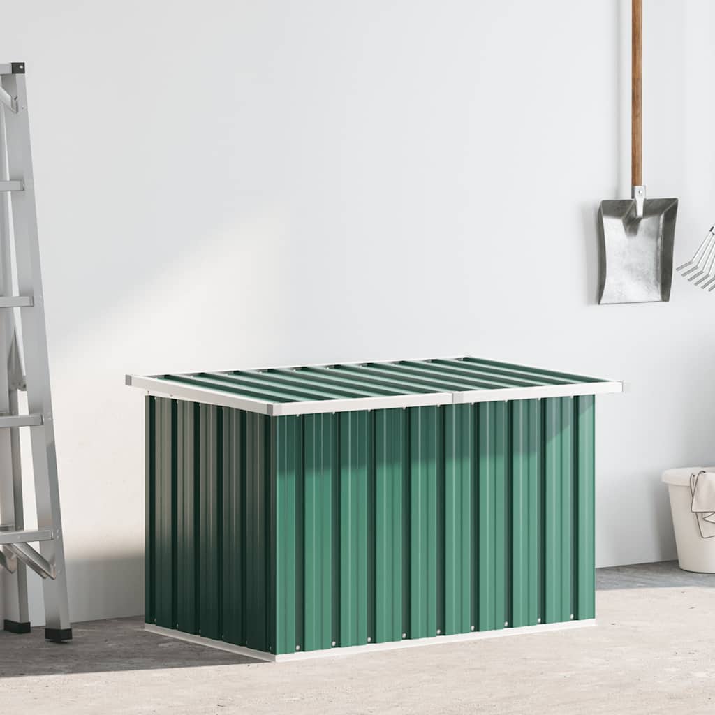 vidaXL Skrzynia ogrodowa zielona 109x67x65 cm