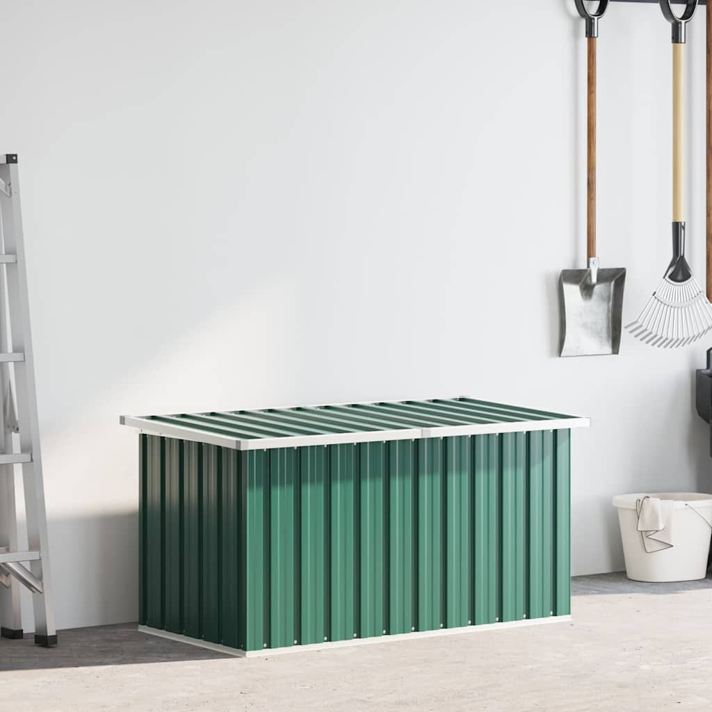 vidaXL Skrzynia ogrodowa zielona 129x67x65 cm