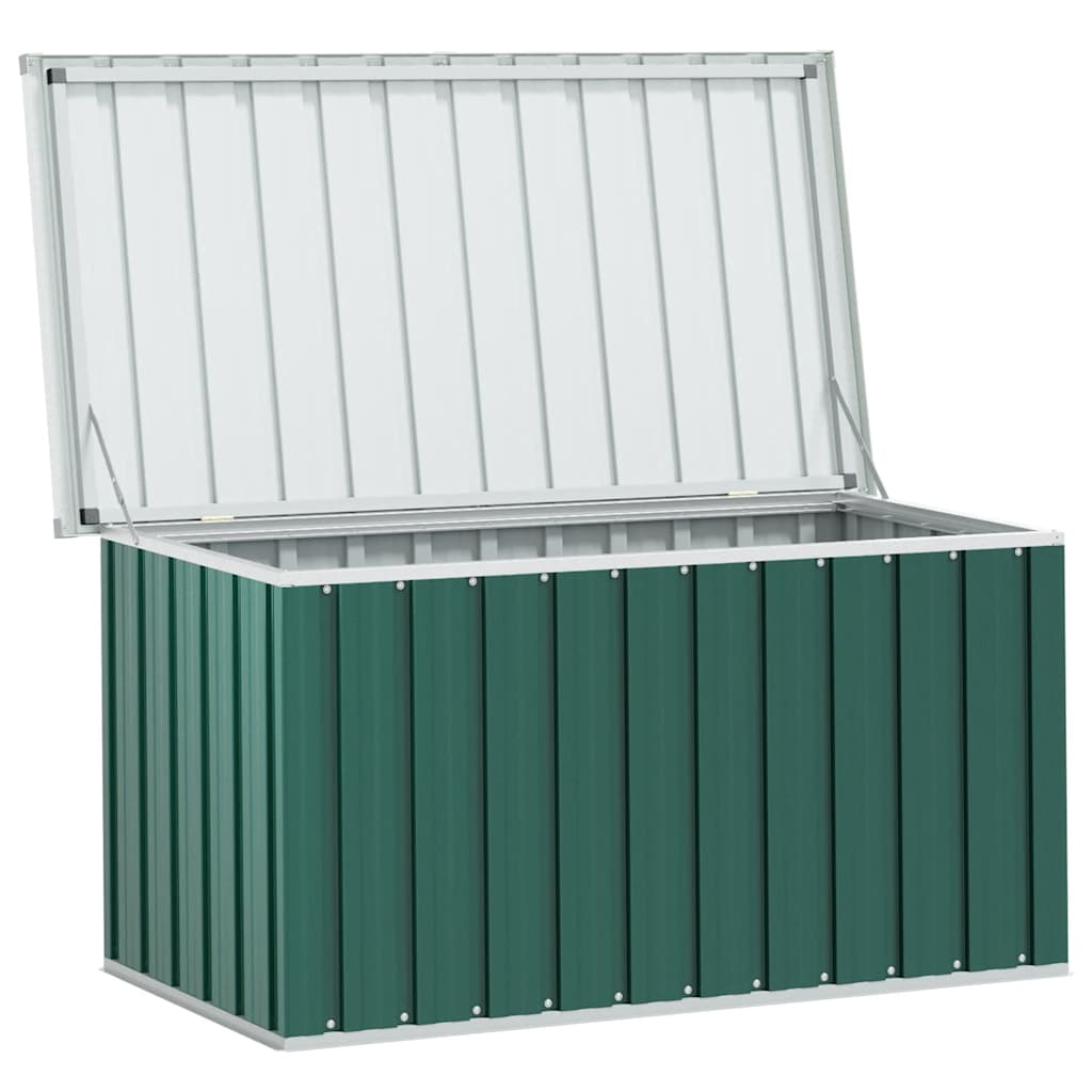 vidaXL Skrzynia ogrodowa zielona 129x67x65 cm