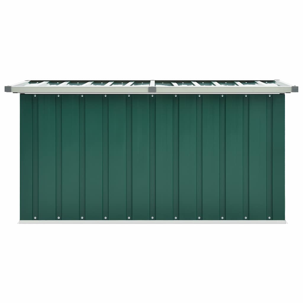 vidaXL Skrzynia ogrodowa zielona 129x67x65 cm