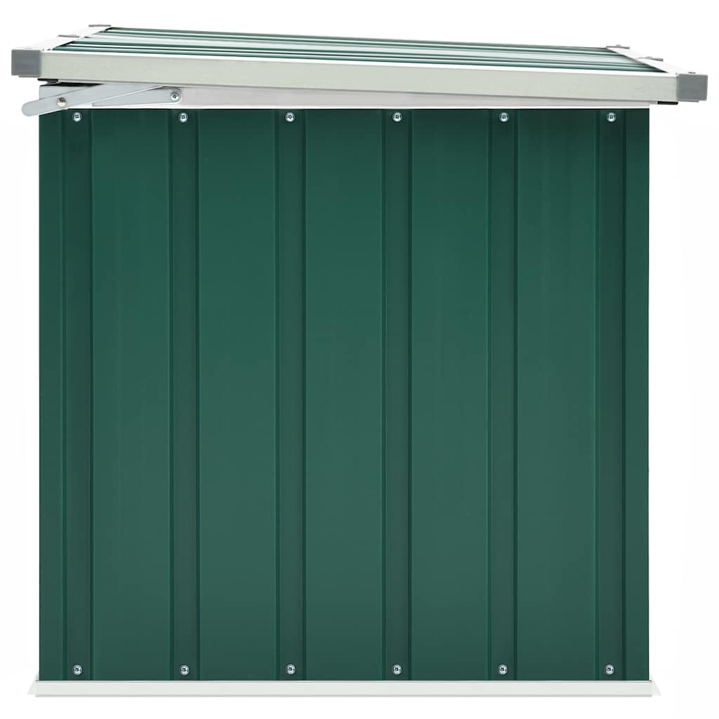 vidaXL Skrzynia ogrodowa zielona 129x67x65 cm