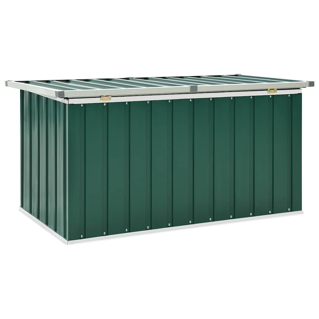 vidaXL Skrzynia ogrodowa zielona 129x67x65 cm