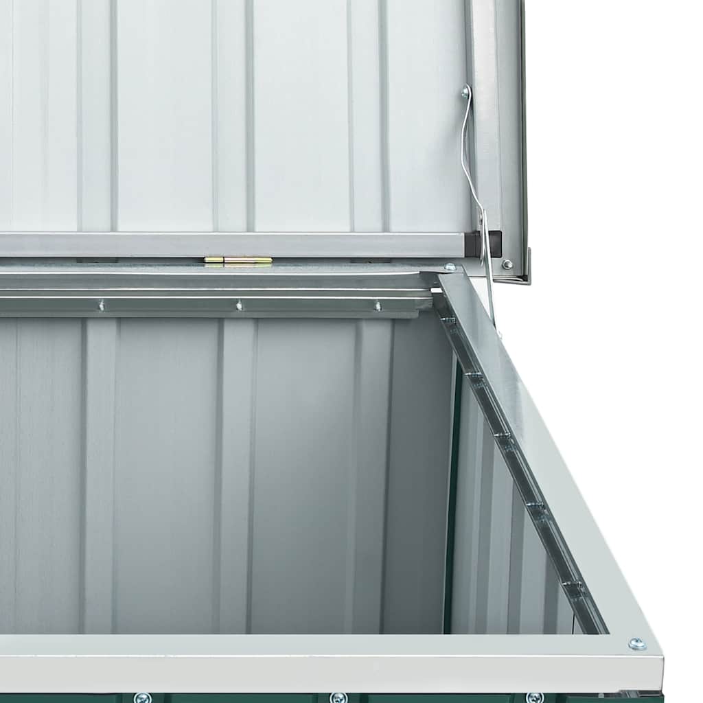 vidaXL Skrzynia ogrodowa zielona 129x67x65 cm