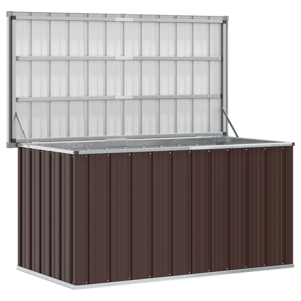 vidaXL Skrzynia ogrodowa brązowa 129x67x65 cm