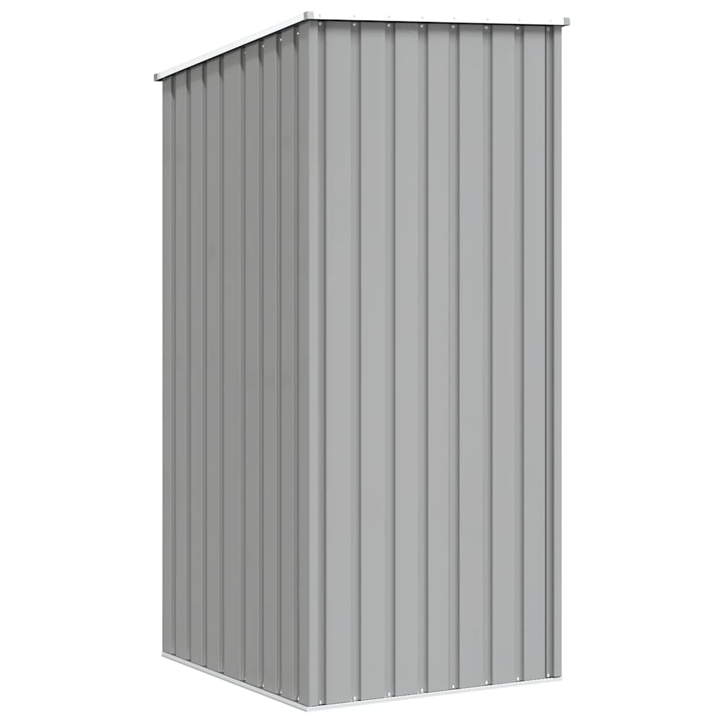 vidaXL Szopa ogrodowa, szara, 87x98x159 cm, stal galwanizowana