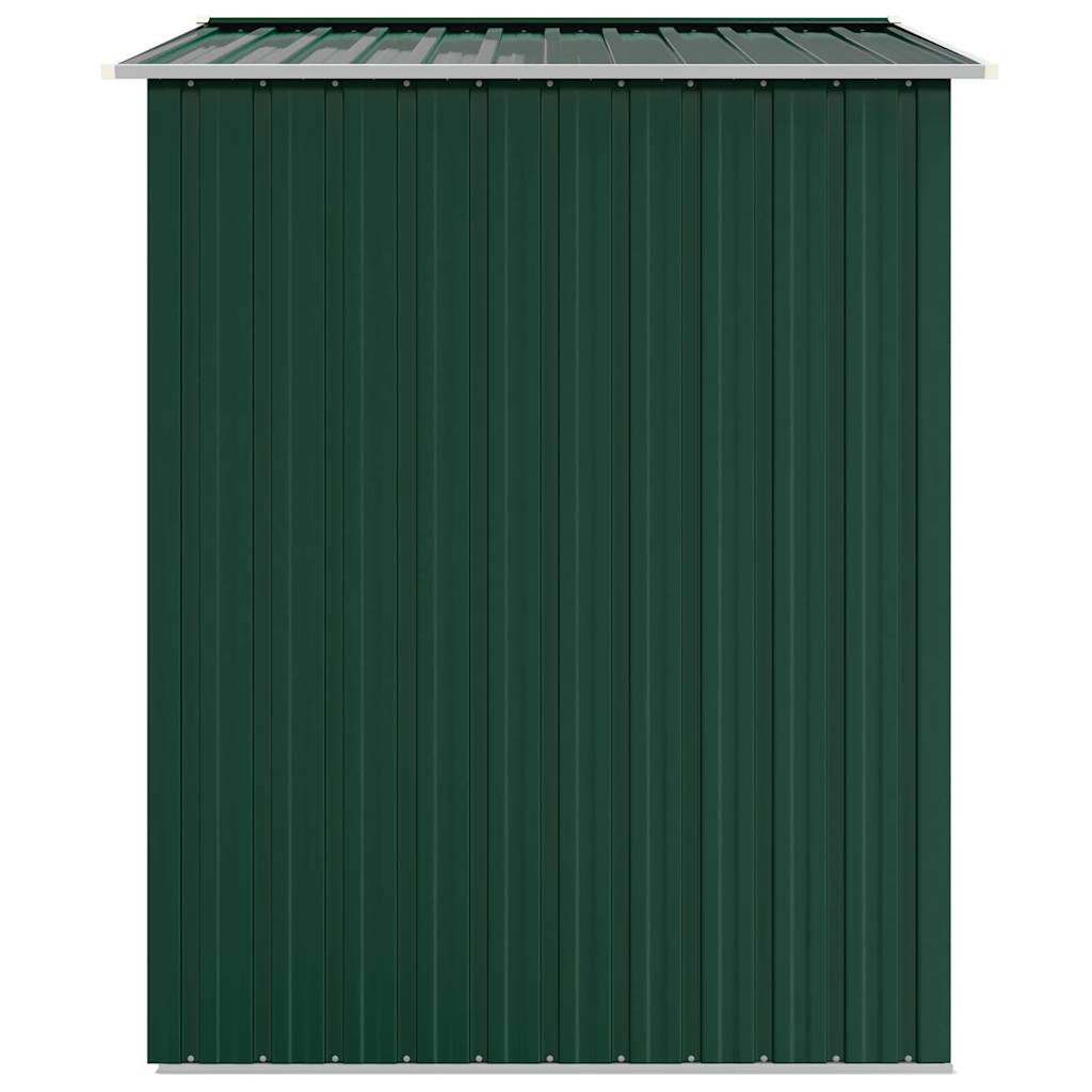 vidaXL Szopa ogrodowa, zielona, 205x129x183 cm, stal galwanizowana