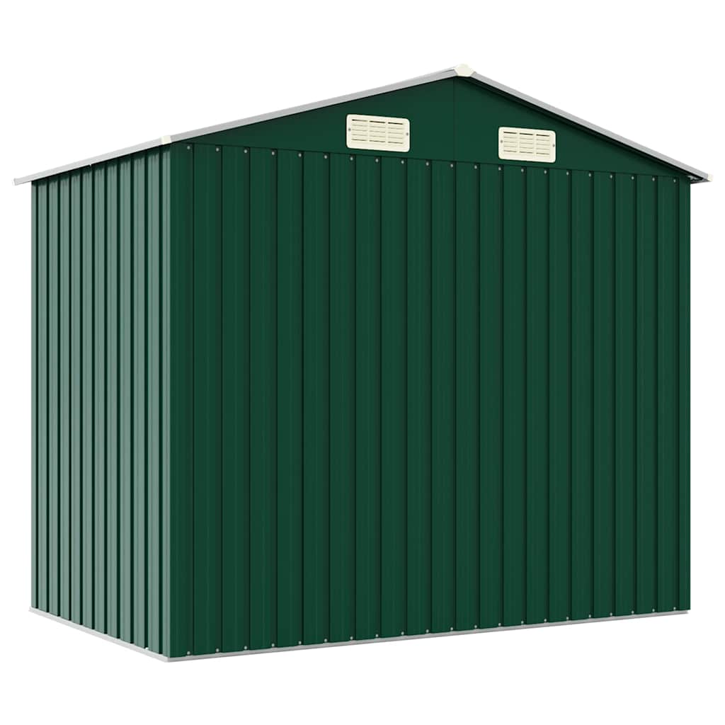 vidaXL Szopa ogrodowa, zielona, 205x129x183 cm, stal galwanizowana
