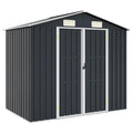 vidaXL Szopa ogrodowa, antracytowa, 205x129x183 cm, stal galwanizowana