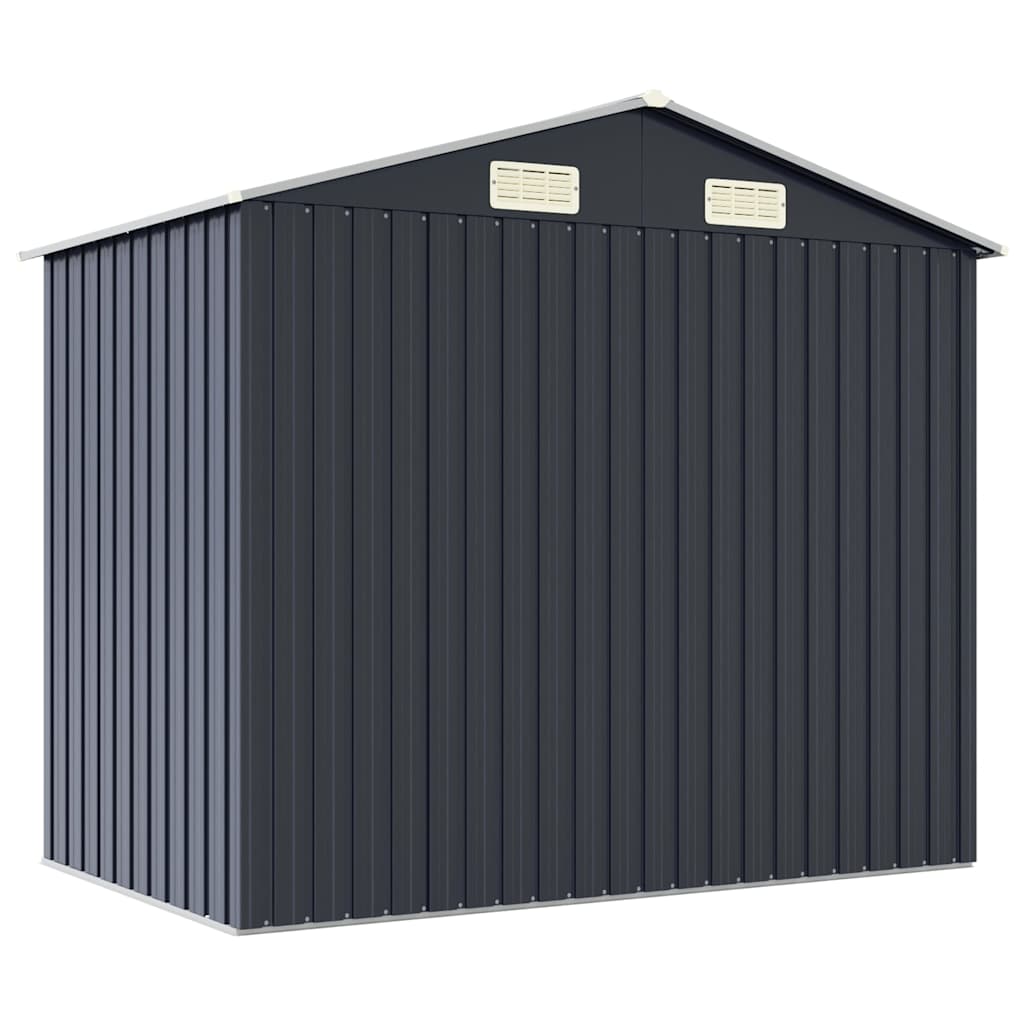 vidaXL Szopa ogrodowa, antracytowa, 205x129x183 cm, stal galwanizowana