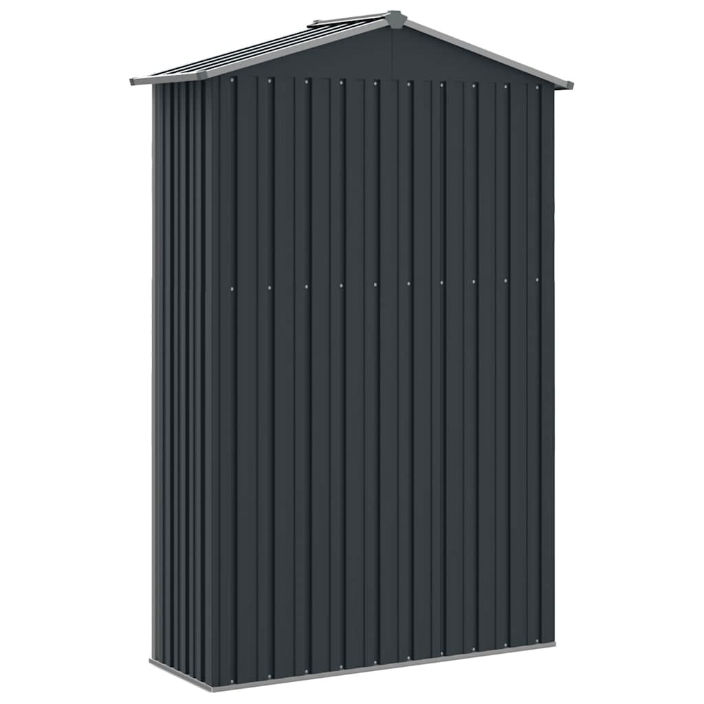 vidaXL Szopa ogrodowa, antracyt, 116x45x175 cm, stal galwanizowana