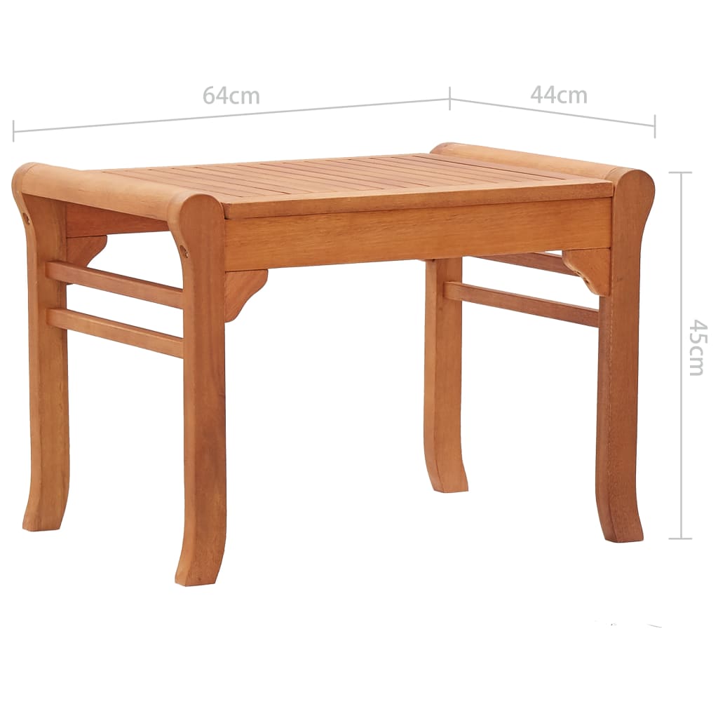 vidaXL Ławka ogrodowa, 64 cm, lite drewno eukaliptusowe