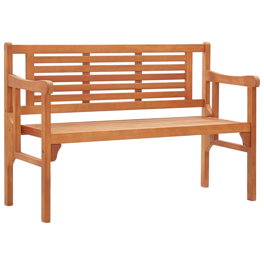 vidaXL Składana ławka ogrodowa, 120 cm, lite drewno eukaliptusowe