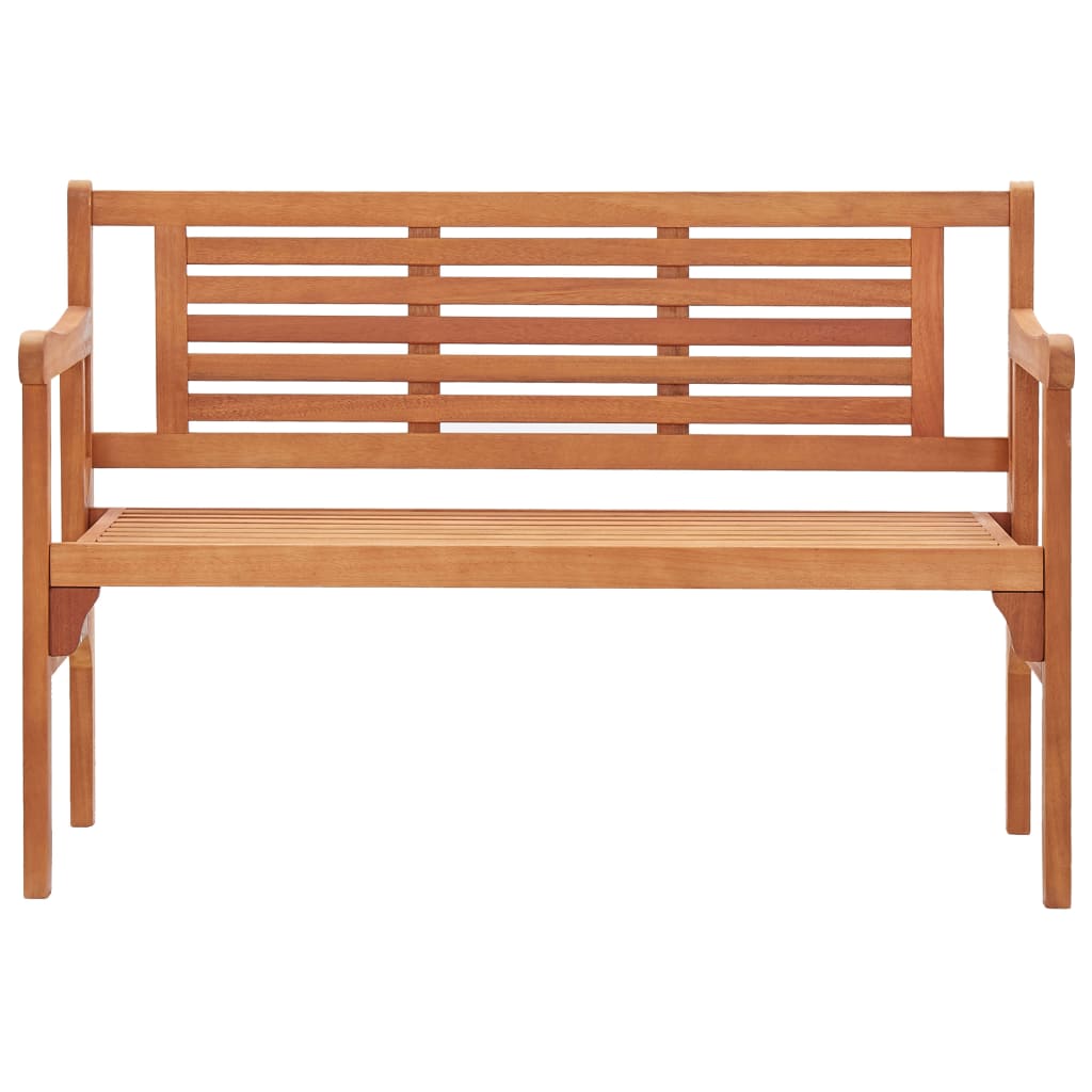vidaXL Składana ławka ogrodowa, 120 cm, lite drewno eukaliptusowe