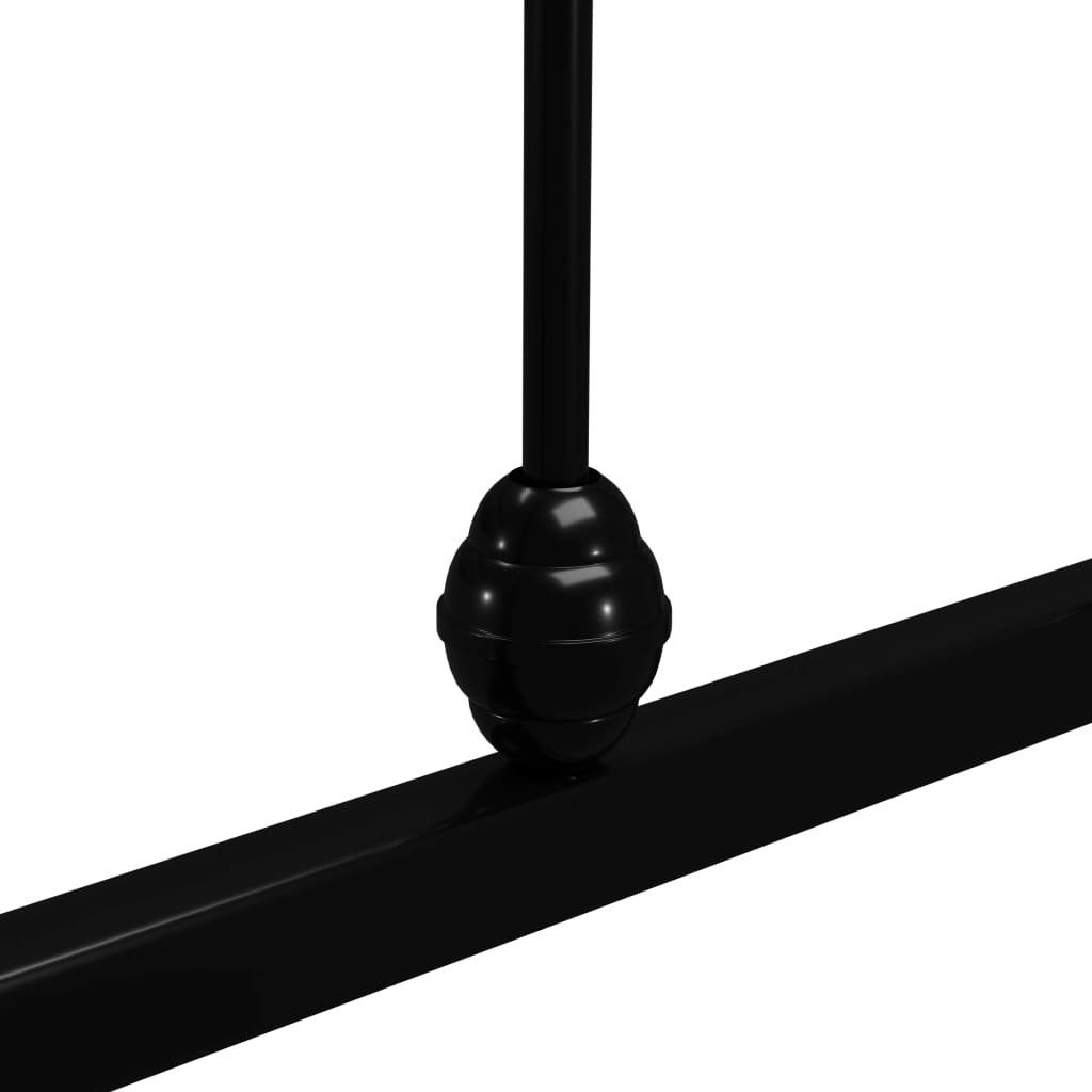 vidaXL Rama łóżka, czarna, metalowa, 100 x 200 cm